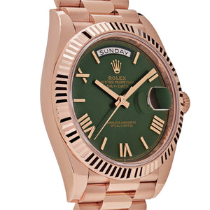 Rolex Day-Date 40 228235 Rose Gold Olive Green Dial (2021) — foto 6