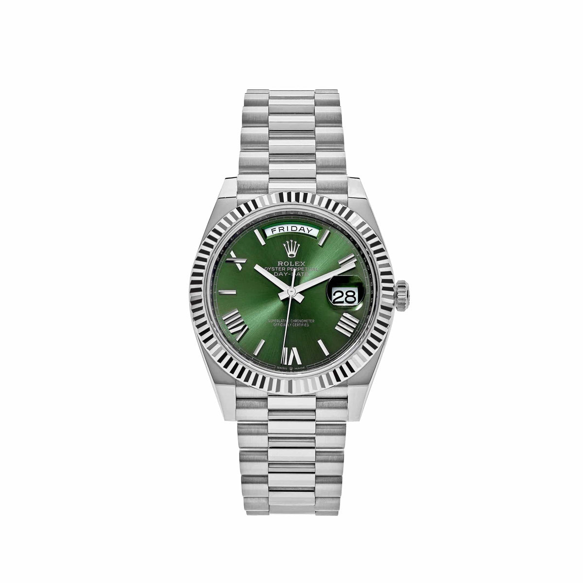 Rolex Day-Date 40 228239 White Gold Olive Green Dial (2025)