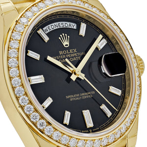 Rolex Day-Date 40 228348RBR Yellow Gold Black Diamond Dial Diamond Bezel — foto 6