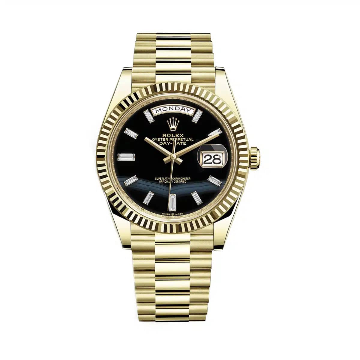 Rolex Day-Date 40 228238 Yellow Gold Black Onyx Dial (2025)