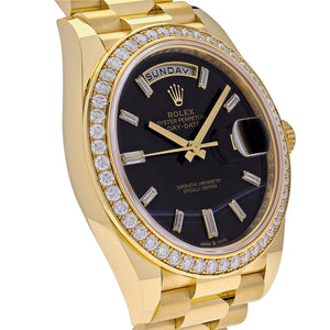 Rolex Day-Date 40 228348RBR Yellow Gold Diamond Bezel Black Onyx Dial (2025) — foto 4