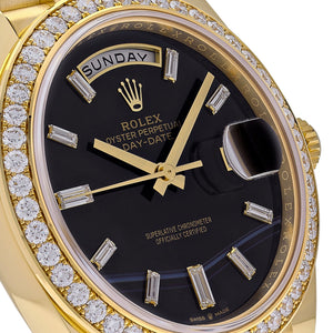 Rolex Day-Date 40 228348RBR Yellow Gold Diamond Bezel Black Onyx Dial (2025) — foto 5