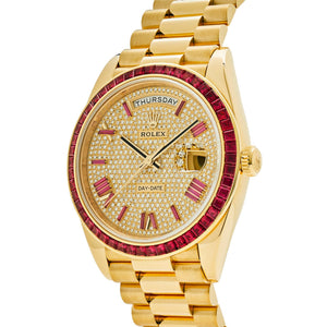 Rolex Day-Date 40 228398TRU Yellow Gold Roman Dial Ruby Bezel — foto 3