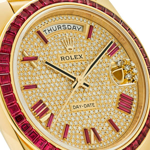 Rolex Day-Date 40 228398TRU Yellow Gold Roman Dial Ruby Bezel — foto 5