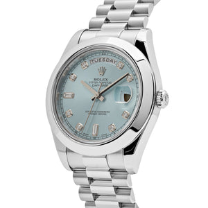 Rolex Day-Date II 218206 Platinum Blue Diamond Dial — foto 3