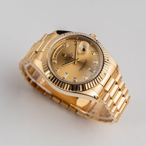 Rolex Day-Date II 218238 Yellow Gold Champagne Diamond Dial — foto 4