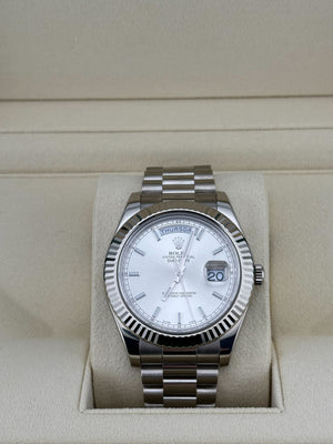 Rolex Day-Date 41 218239 White Gold Silver Dial (2022) — foto 2
