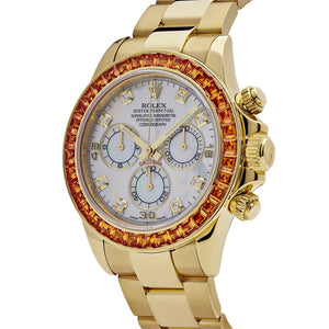 Rolex Daytona 116578SACO Yellow Gold Sapphire Bezel Mother Of Pearl Dial — foto 2