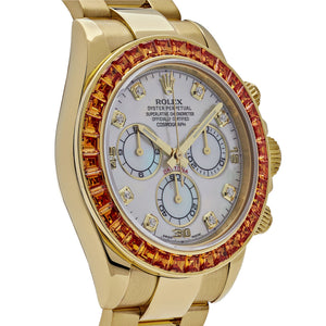 Rolex Daytona 116578SACO Yellow Gold Sapphire Bezel Mother Of Pearl Dial — foto 3