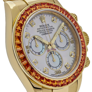 Rolex Daytona 116578SACO Yellow Gold Sapphire Bezel Mother Of Pearl Dial — foto 5
