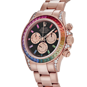 Rolex Daytona 116595RBOW 'Rainbow' Rose Gold Black Dial Sapphire Bezel — foto 4