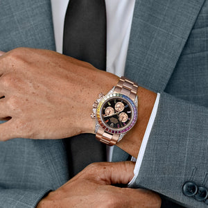 Rolex Daytona 116595RBOW 'Rainbow' Rose Gold Black Dial Sapphire Bezel — foto 3
