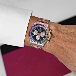 Rolex Daytona 116595RBOW 'Rainbow' Rose Gold Black Dial Sapphire Bezel — foto 2