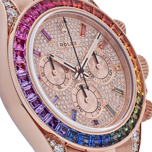 Rolex Daytona 116595RBOW 'Rainbow' Rose Gold Pave Diamond Dial Sapphire Bezel — foto 5