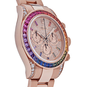 Rolex Daytona 116595RBOW 'Rainbow' Rose Gold Pave Diamond Dial Sapphire Bezel — foto 3