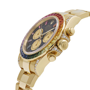 Rolex Daytona 126598RBOW 'Rainbow' Yellow Gold Black Dial Sapphire Bezel — foto 5