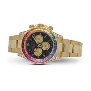 Rolex Daytona 126598RBOW 'Rainbow' Yellow Gold Black Dial Sapphire Bezel — foto 4