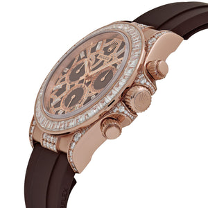 Rolex Daytona 'Giraffe' 126555TBR Rose Gold Chestnut Brown Diamond Dial Diamond Bezel — foto 6