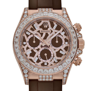 Rolex Daytona 'Giraffe' 126555TBR Rose Gold Chestnut Brown Diamond Dial Diamond Bezel — foto 5