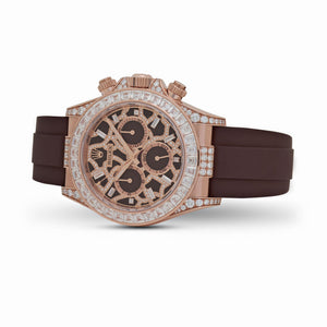 Rolex Daytona 'Giraffe' 126555TBR Rose Gold Chestnut Brown Diamond Dial Diamond Bezel — foto 4