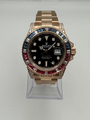 Rolex GMT-Master II 126755SARU 'SARU' Rose Gold Black Dial Diamond Bezel — foto 2
