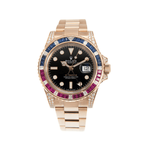 Rolex GMT-Master II 126755SARU 'SARU' Rose Gold Black Dial Diamond Bezel — foto 1