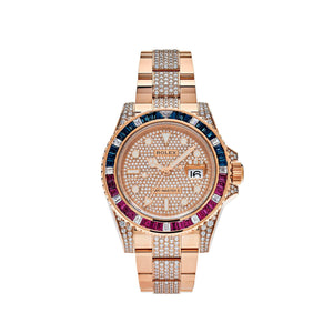 Rolex GMT-Master II 126755SARU Rose Gold Sapphire and Ruby Diamond Pave — foto 1
