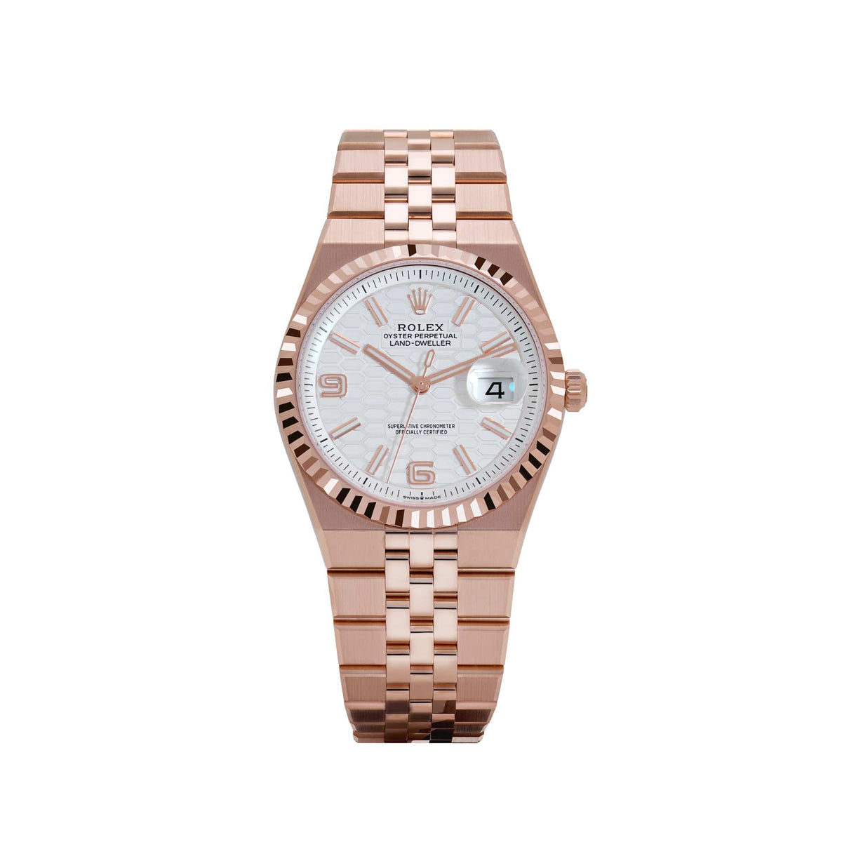 Rolex Land-Dweller 127235 Rose Gold Intense White Dial (2025)
