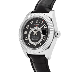 Rolex Sky-Dweller 326139 White Gold Black Dial Leather Strap — foto 3