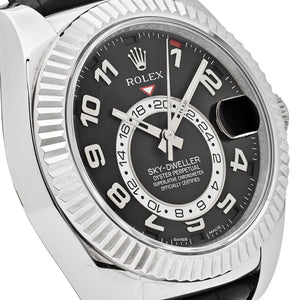 Rolex Sky-Dweller 326139 White Gold Black Dial Leather Strap — foto 5