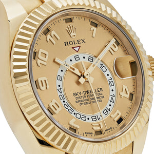 Rolex Sky-Dweller 326938 Yellow Gold Champagne Dial Arabic Numerals (2020) — foto 5