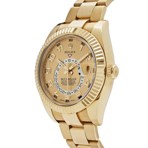 Rolex Sky-Dweller 326938 Yellow Gold Champagne Dial Arabic Numerals (2020) — foto 3