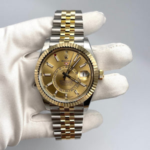 Rolex Sky-Dweller 326933 Stainless Steel Yellow Gold Champagne Dial — foto 3