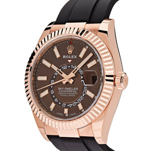 Rolex Sky-Dweller 326235 Rose Gold Brown Chocolate Dial Oysterflex — foto 2