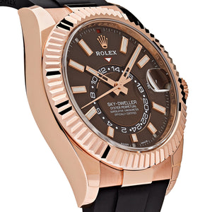 Rolex Sky-Dweller 326235 Rose Gold Brown Chocolate Dial Oysterflex — foto 3