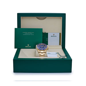 Rolex Submariner Date 116618LB Yellow Gold Blue Dial — foto 9