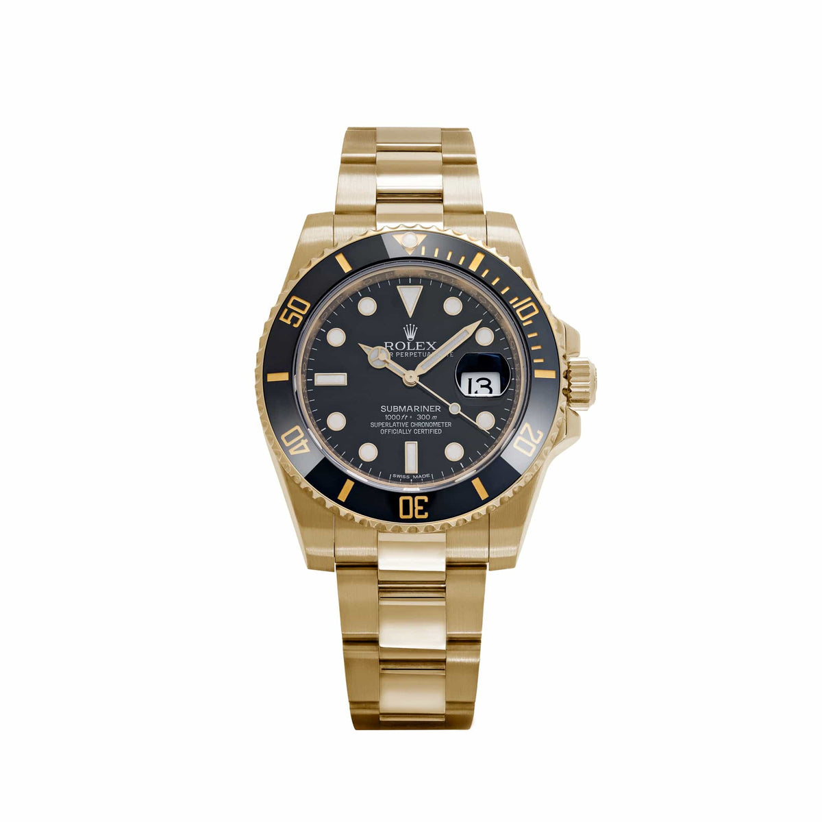 Rolex Submariner Date 116618LN Yellow Gold Black Dial (2020)
