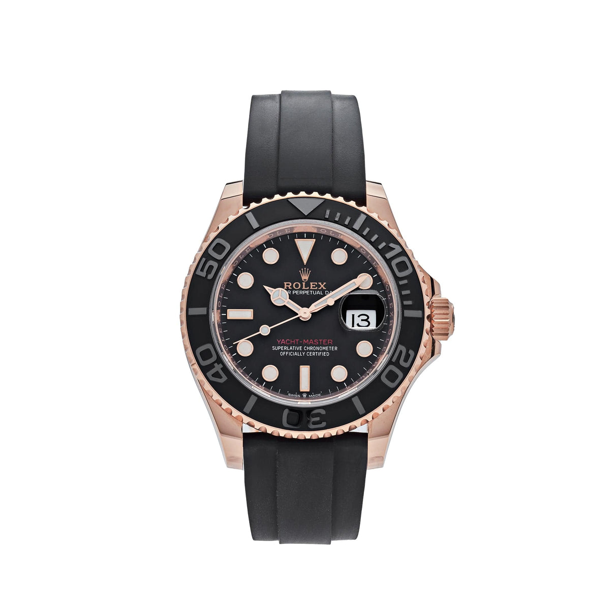 Rolex Yacht-Master 40 126655 Rose Gold Black Dial