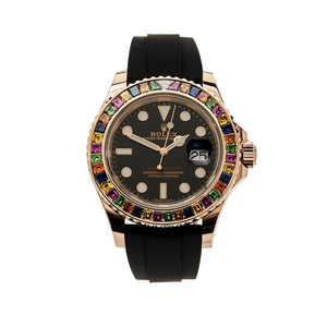 Rolex Yacht-Master 40 116695SATS Rose Gold Black Dial Rainbow Bezel — foto 1
