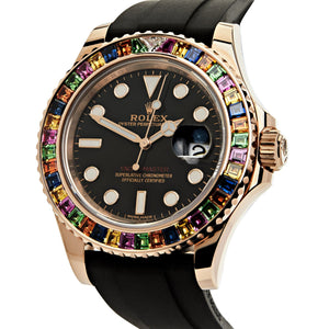 Rolex Yacht-Master 40 116695SATS Rose Gold Black Dial Rainbow Bezel — foto 2