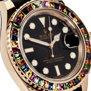 Rolex Yacht-Master 40 116695SATS Rose Gold Black Dial Rainbow Bezel — foto 3